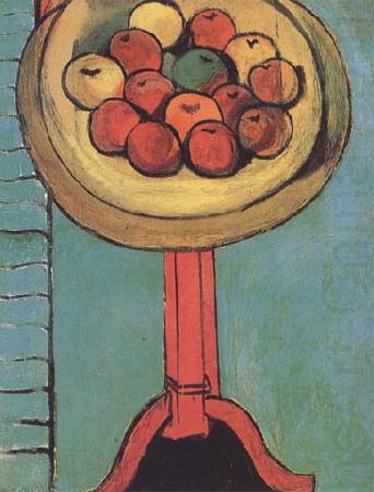 Apples on the Table against a Green Background (mk35), Henri Matisse